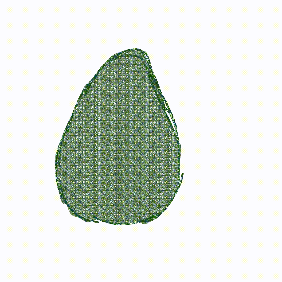 an avocado being cut in half